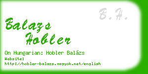 balazs hobler business card